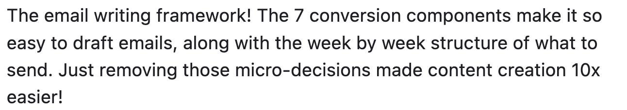 The 7 conversion components make it so easy to draft emails