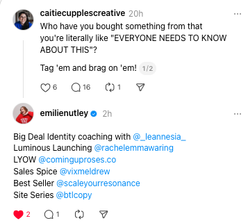 Emilie names Best Seller